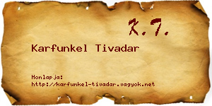 Karfunkel Tivadar névjegykártya